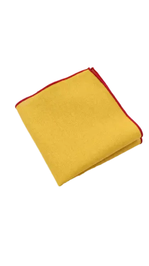 Alfie Mustard Yellow Cotton Pocket Square