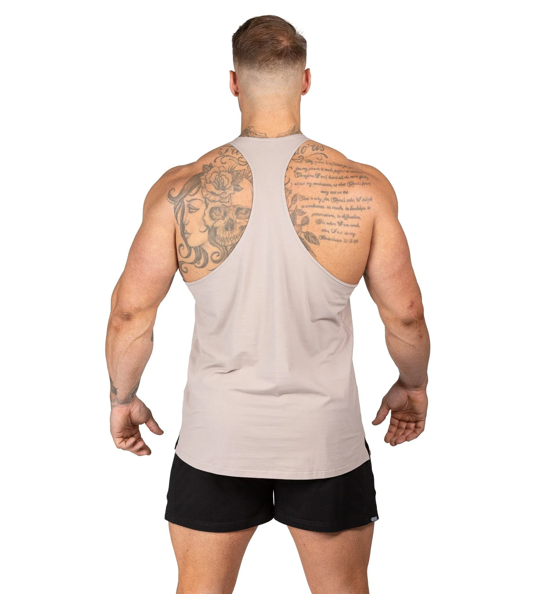 Alpha T-Back Singlet II - Bone