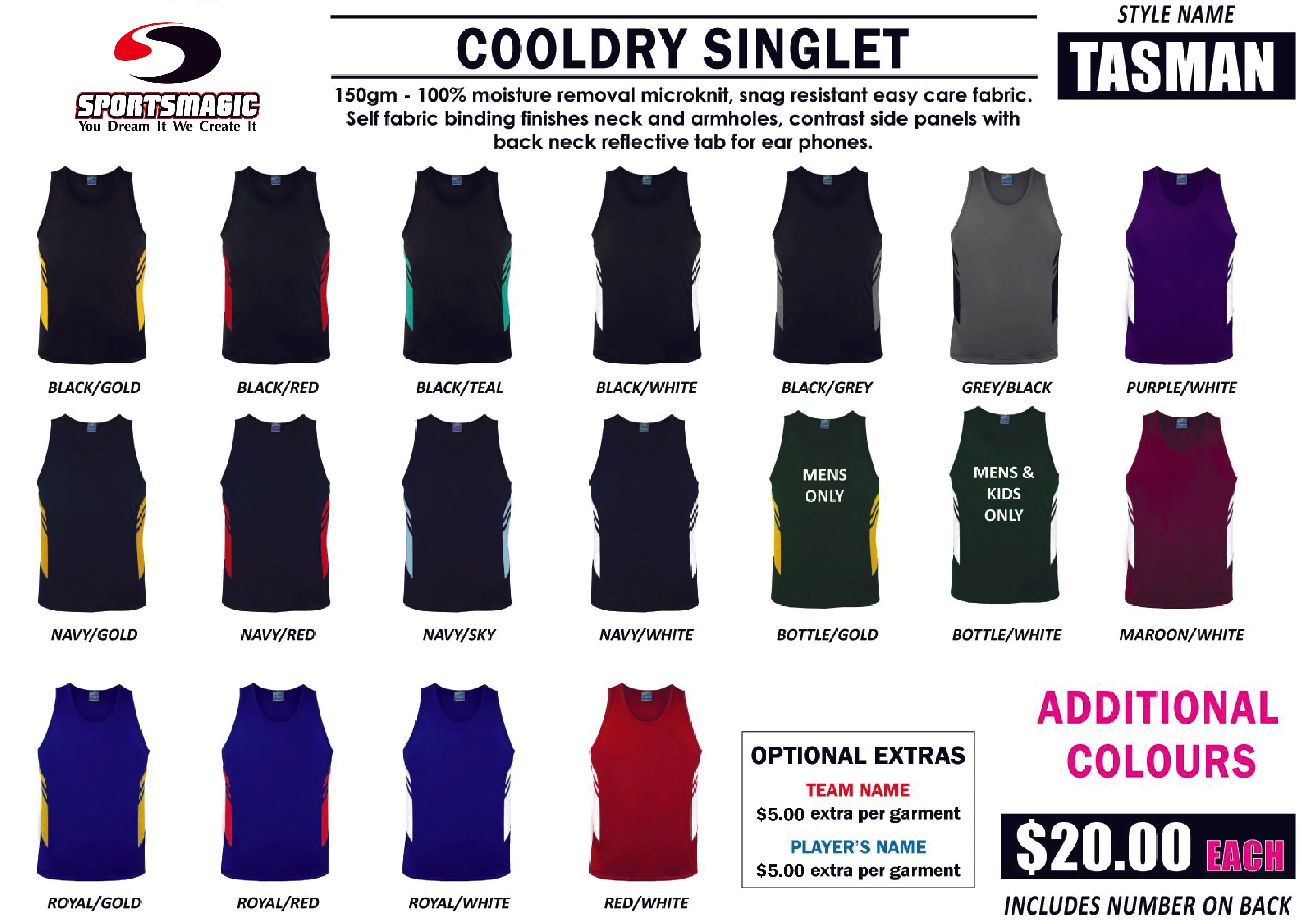 AUSSIE PACIFIC - Tasman Singlets