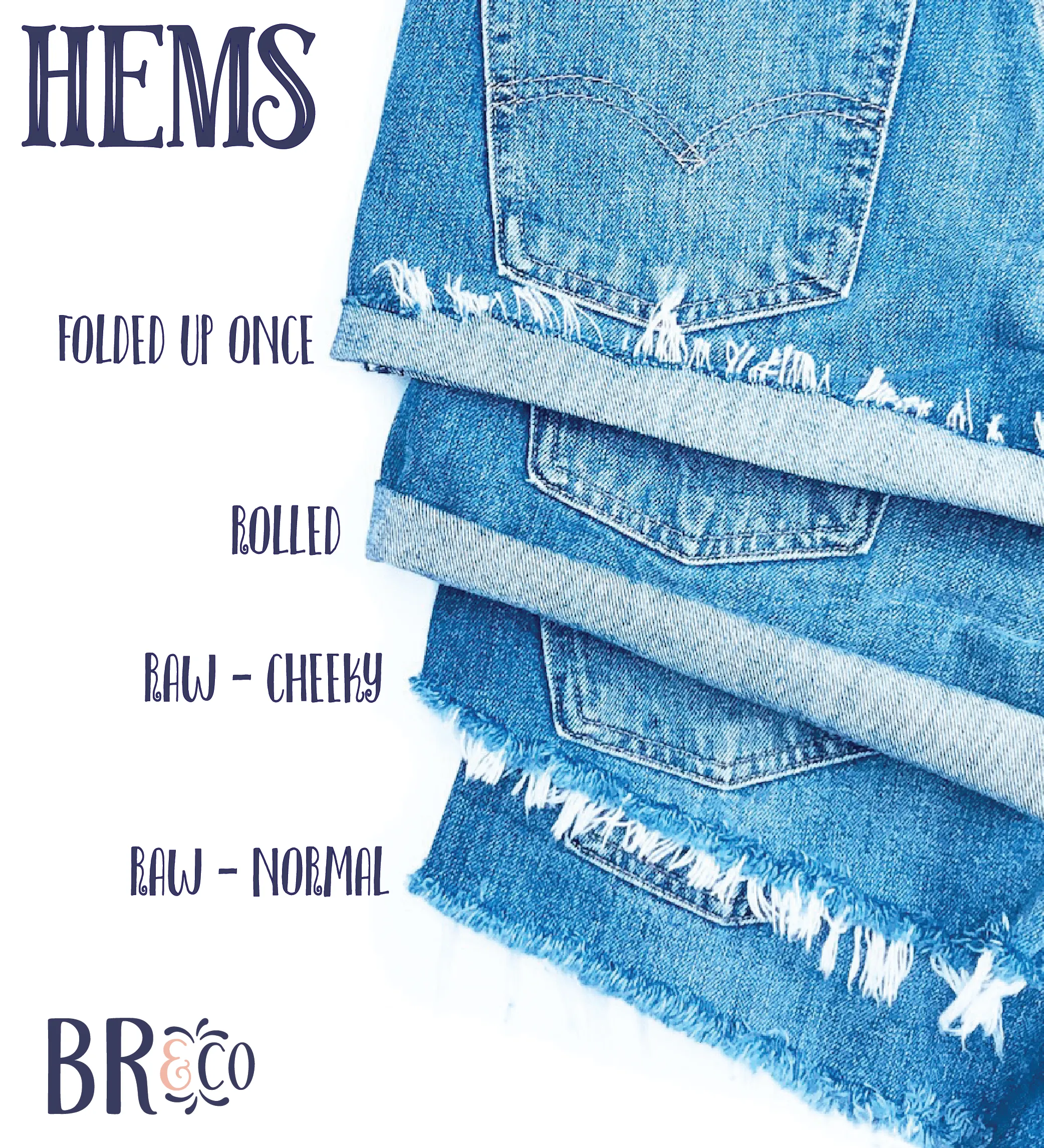 Back Distressed High Waisted Denim Shorts  - The Lucy