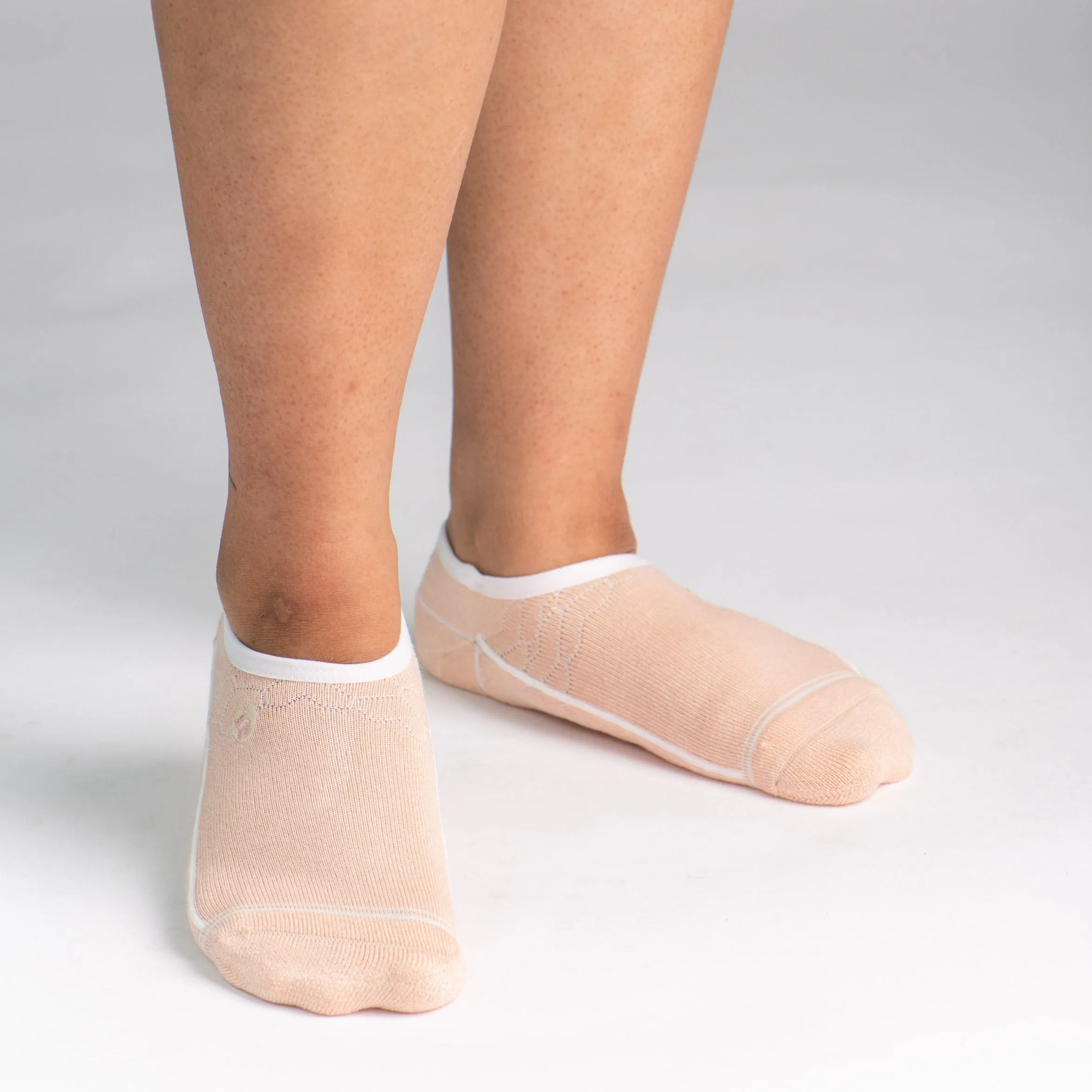 Bamboo Socks | No Fuss No-Show | Aurora Apricot