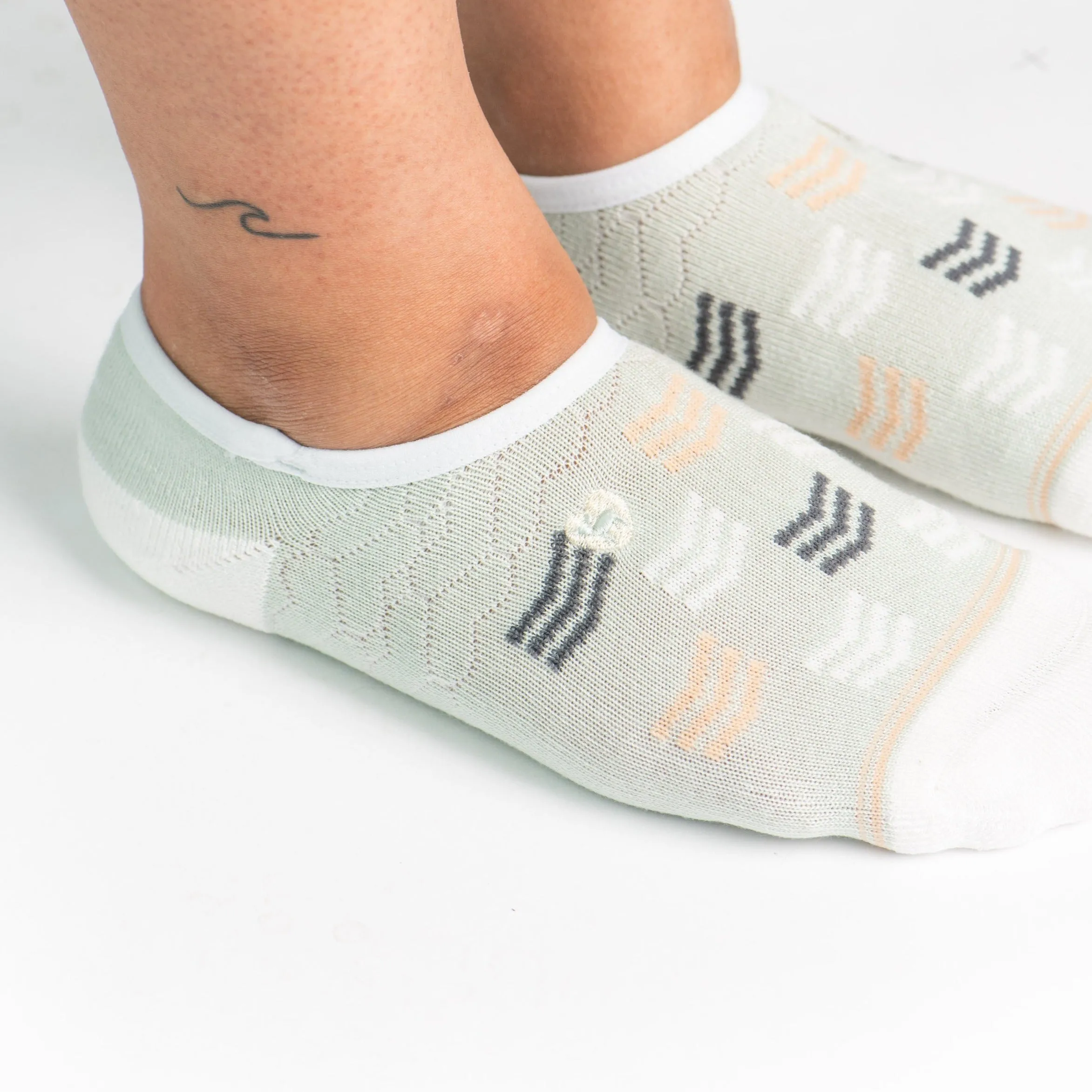 Bamboo Socks | No Fuss No-Show | Keep it Going - Dew Drop