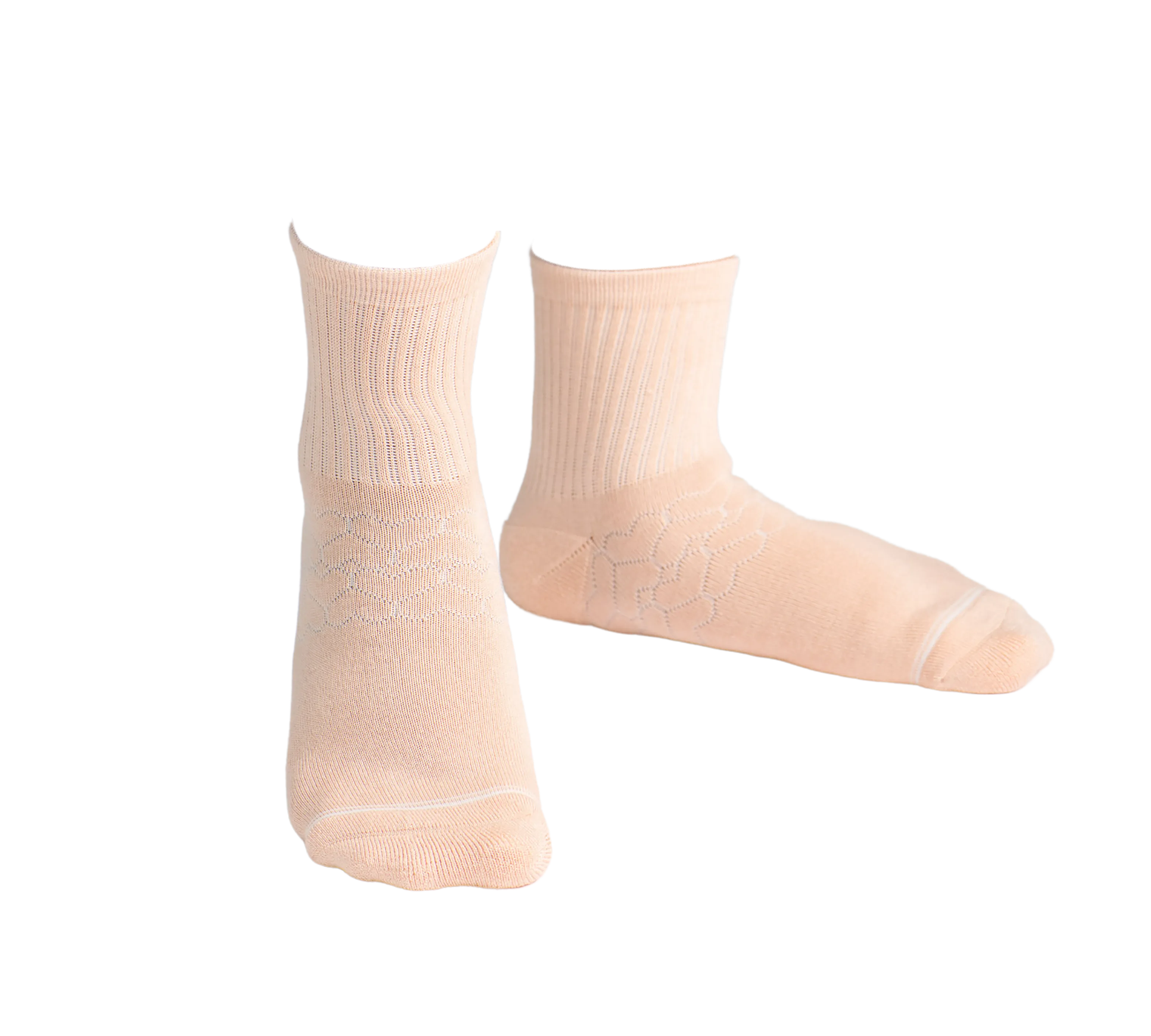 Bamboo Socks | Uptown Quarter Crew | Aurora Apricot