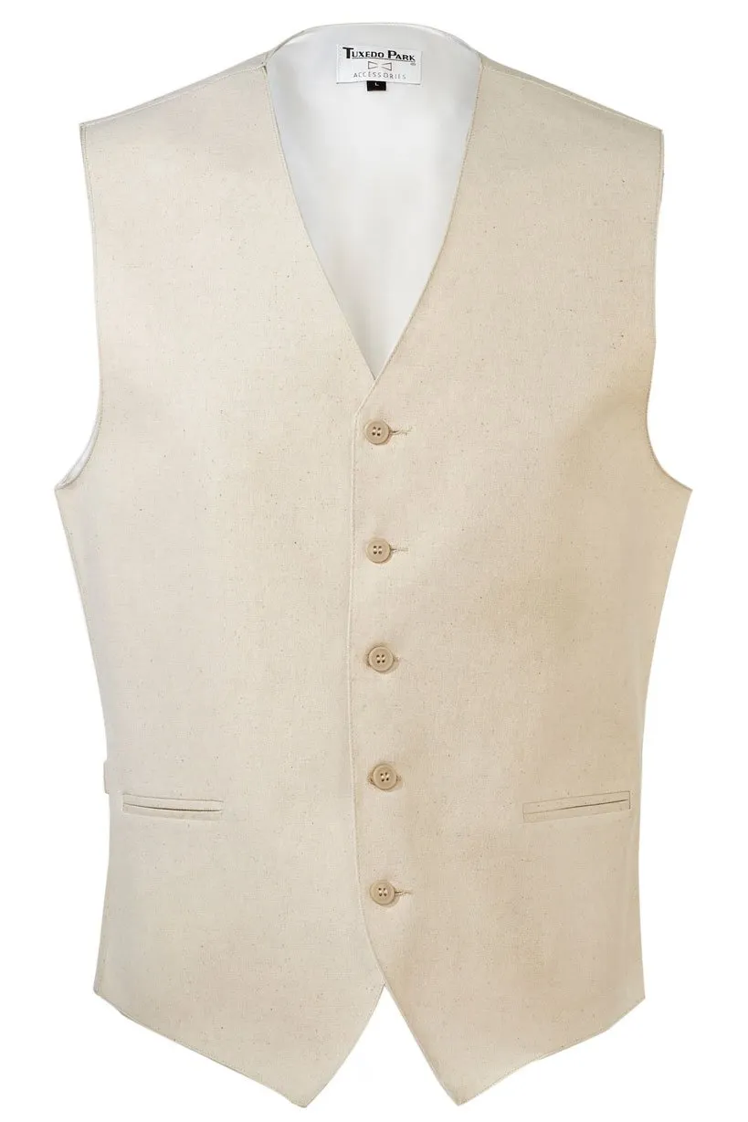 Beige Linen Vest