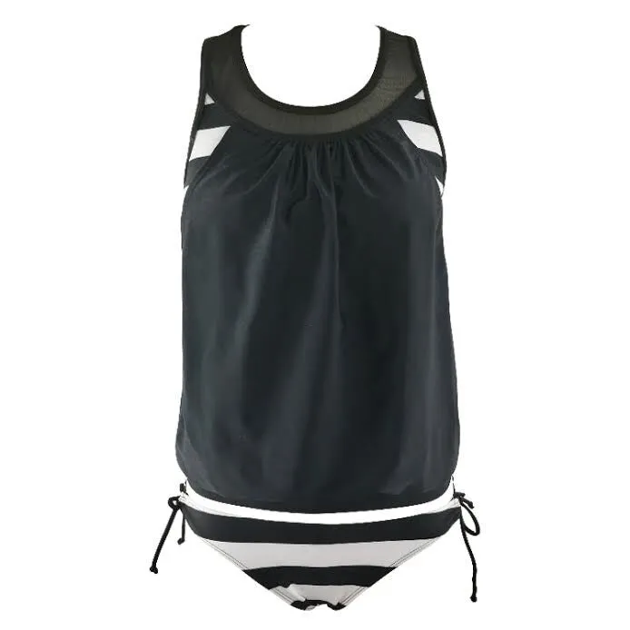 Black & White Stripe Tankini