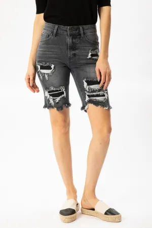 Black Denim Shorts