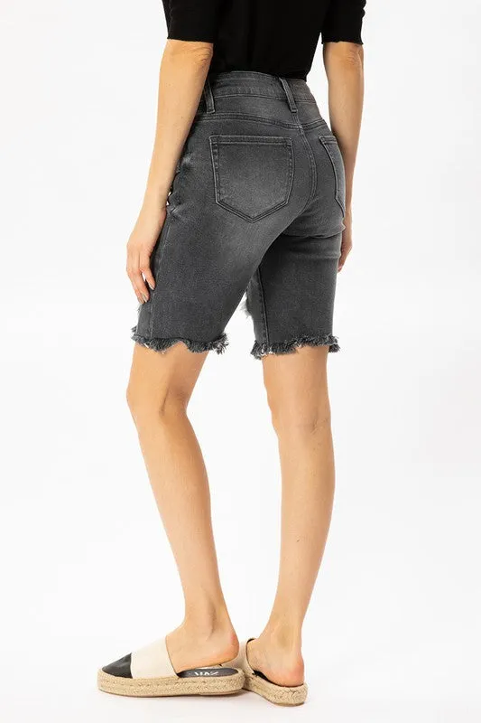 Black Denim Shorts