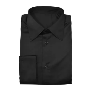 Black Stretch Cotton Custom Shirt