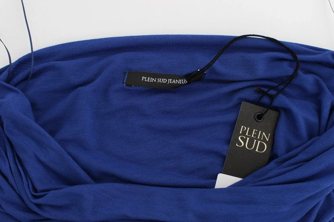 Blue Stretch Bustier Top