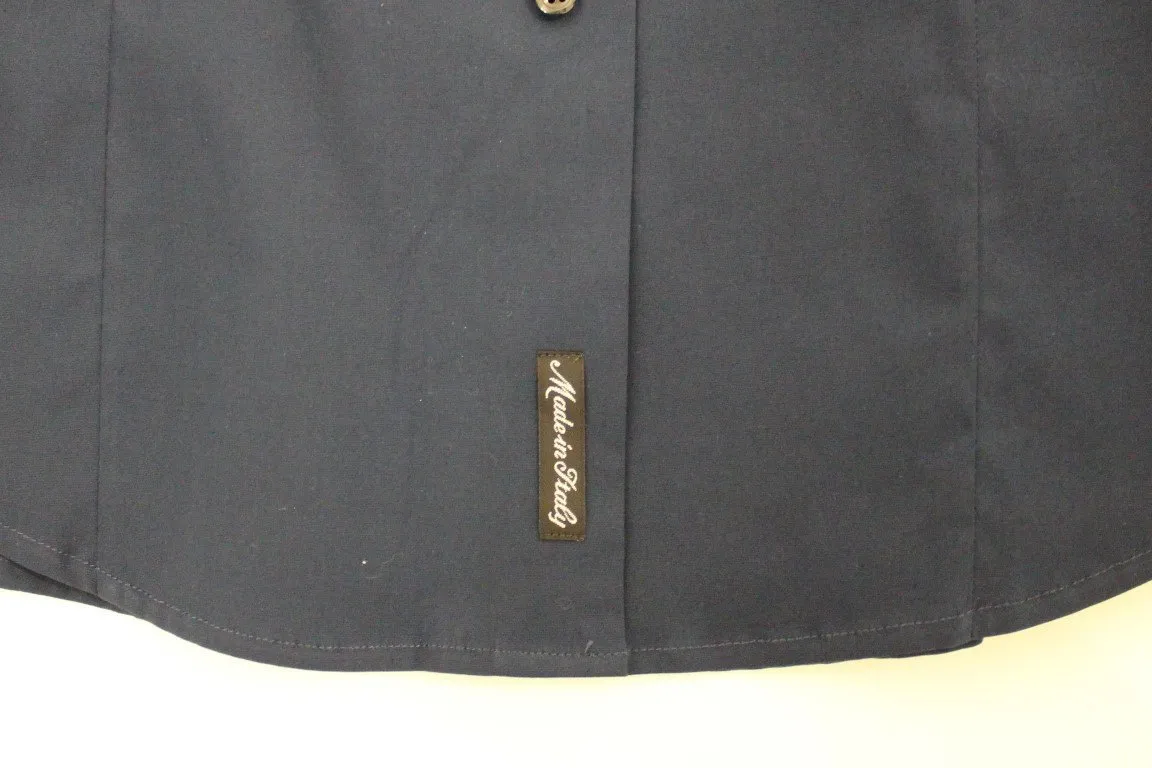 Blue stretch cotton shirt