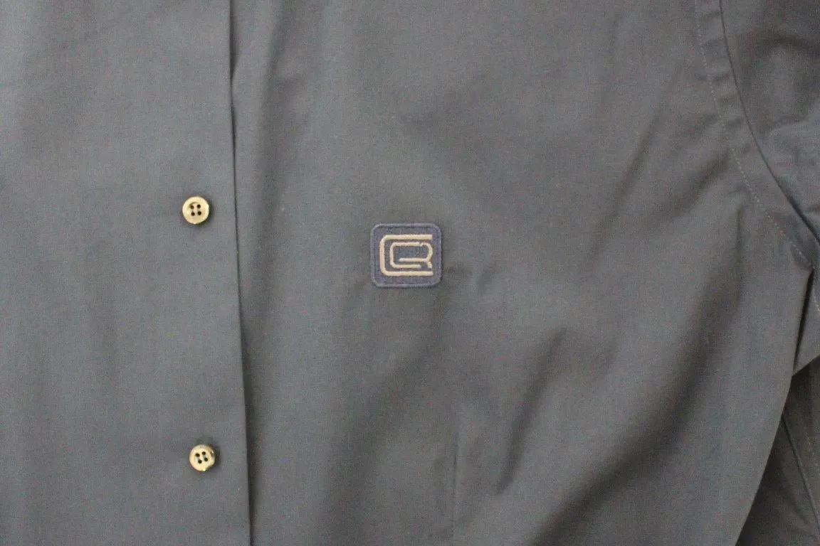 Blue stretch cotton shirt