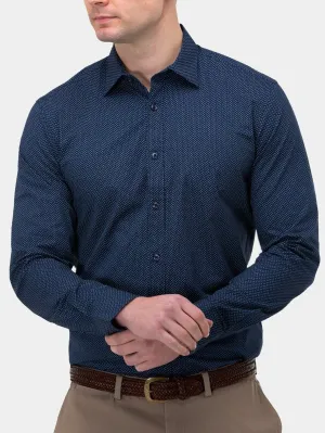 Brooksfield Stretch Print Shirt