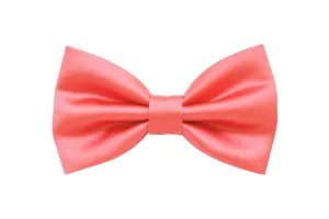 Capsule Collection Satin Salmon Pink Bow Tie