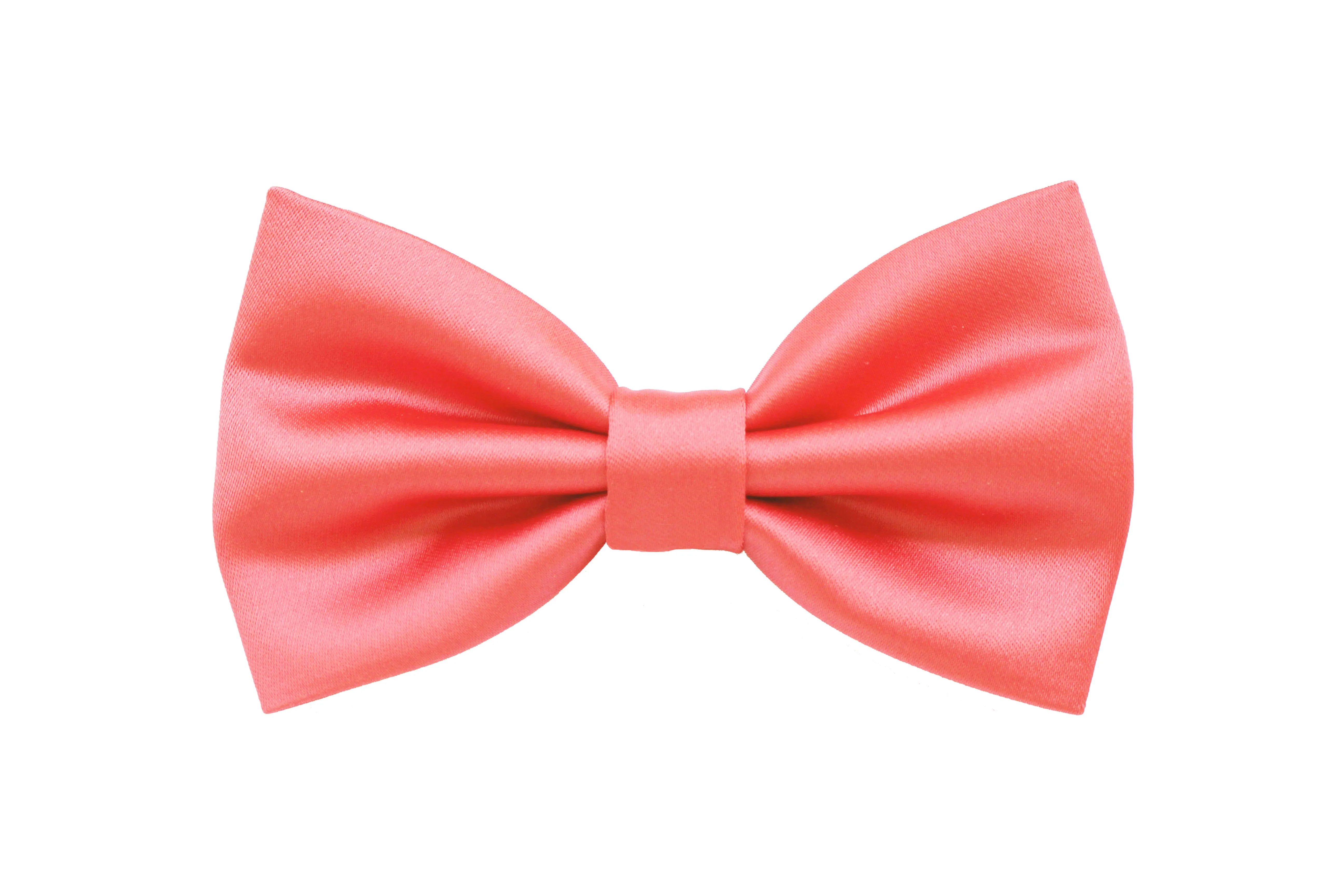 Capsule Collection Satin Salmon Pink Bow Tie