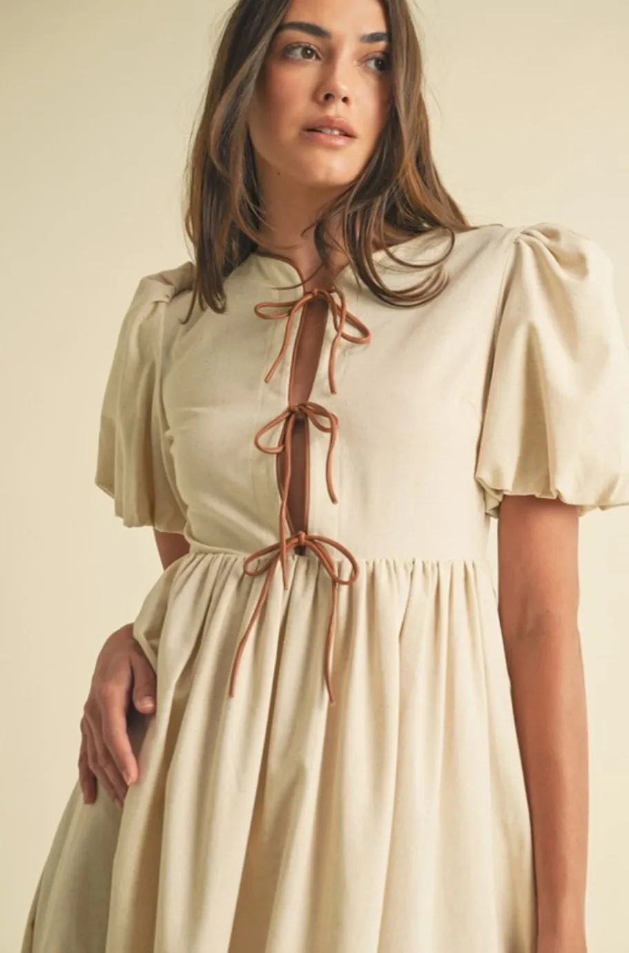 Casani Bow Tie Midi Dress