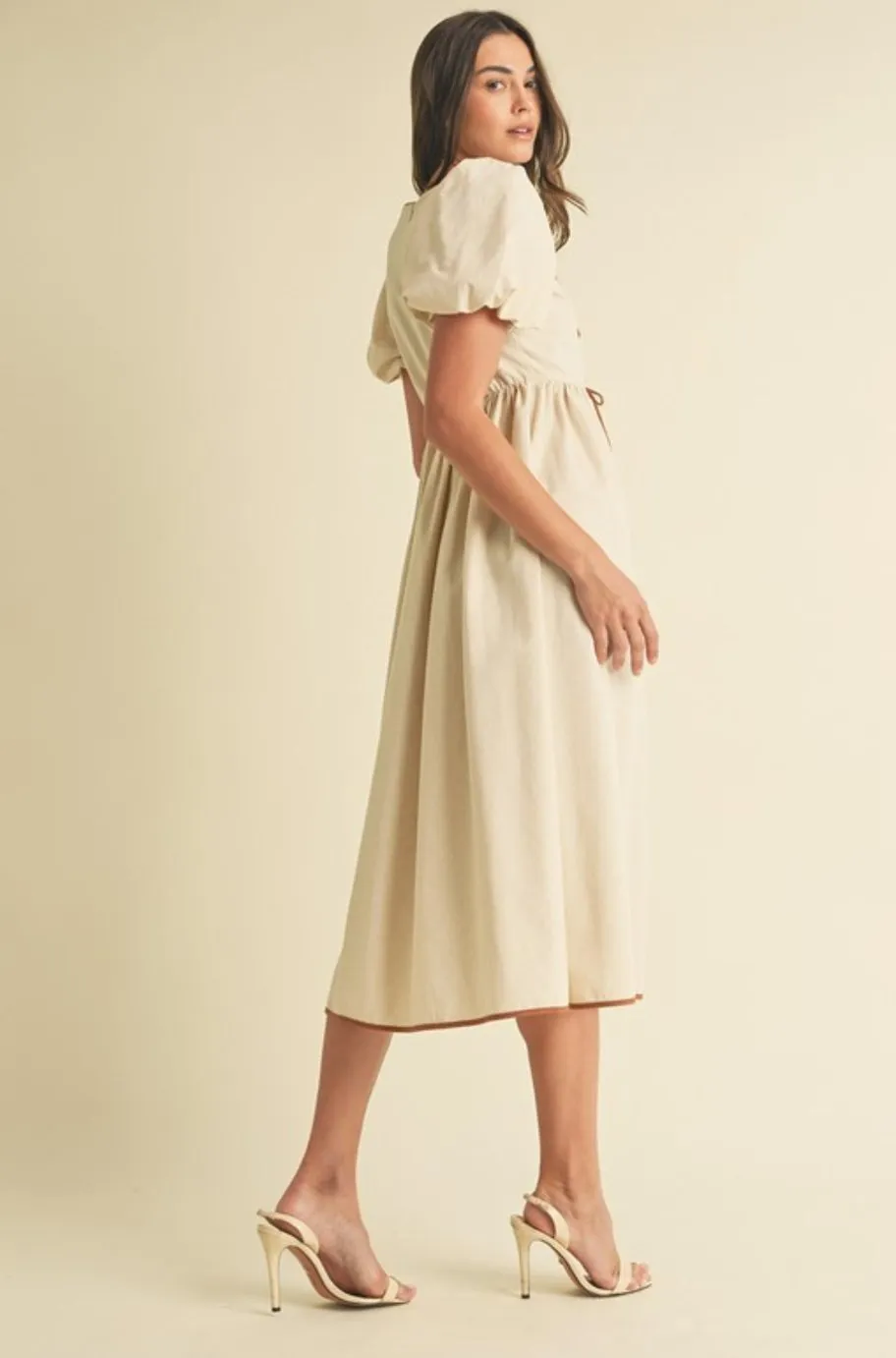 Casani Bow Tie Midi Dress