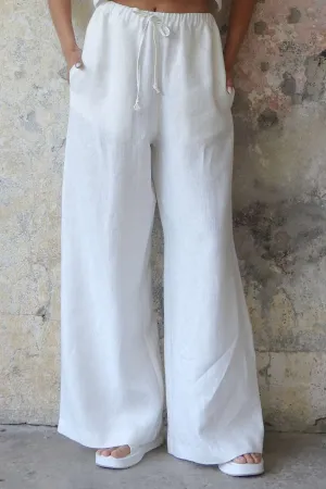 CHAKRA White Women's Linen Pants