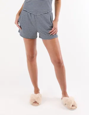 Cozy Comfort Short: Navy/White Stripe