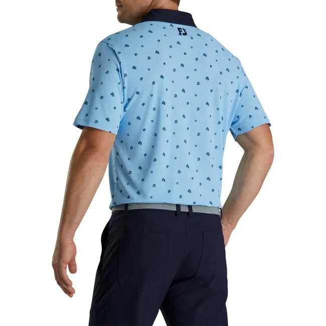 FootJoy Men's Pique Stretch Scattered Floral Self Collar