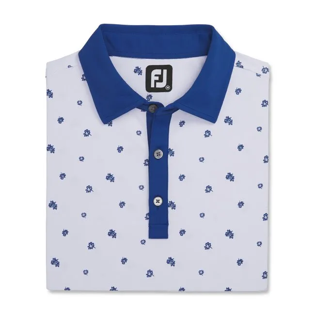 FootJoy Men's Pique Stretch Scattered Floral Self Collar