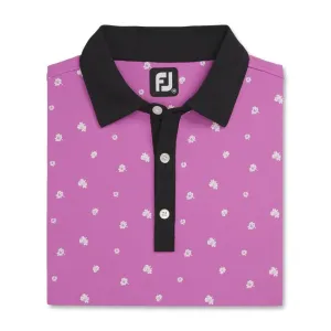 FootJoy Men's Pique Stretch Scattered Floral Self Collar