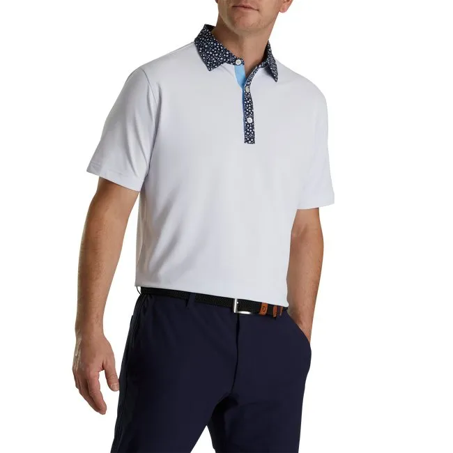 FootJoy Men's Pique Tulip Trim Stretch Lisle Collar