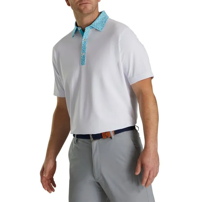 FootJoy Men's Pique Tulip Trim Stretch Lisle Collar