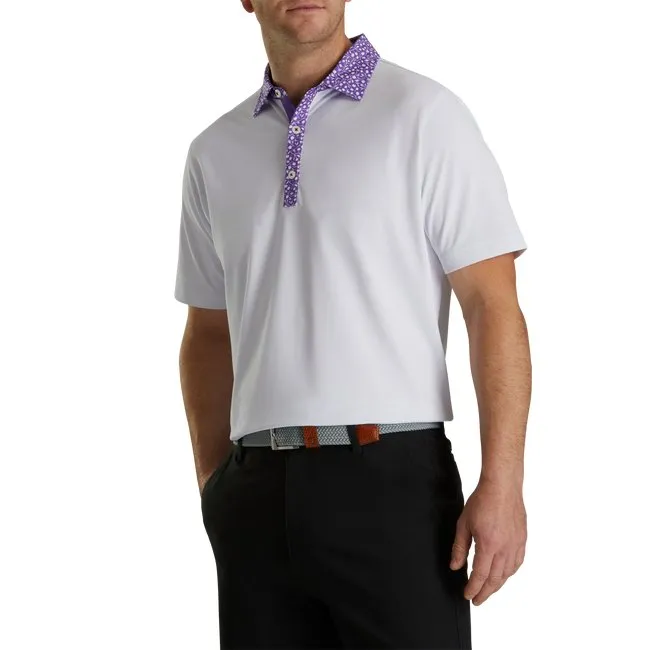 FootJoy Men's Pique Tulip Trim Stretch Lisle Collar