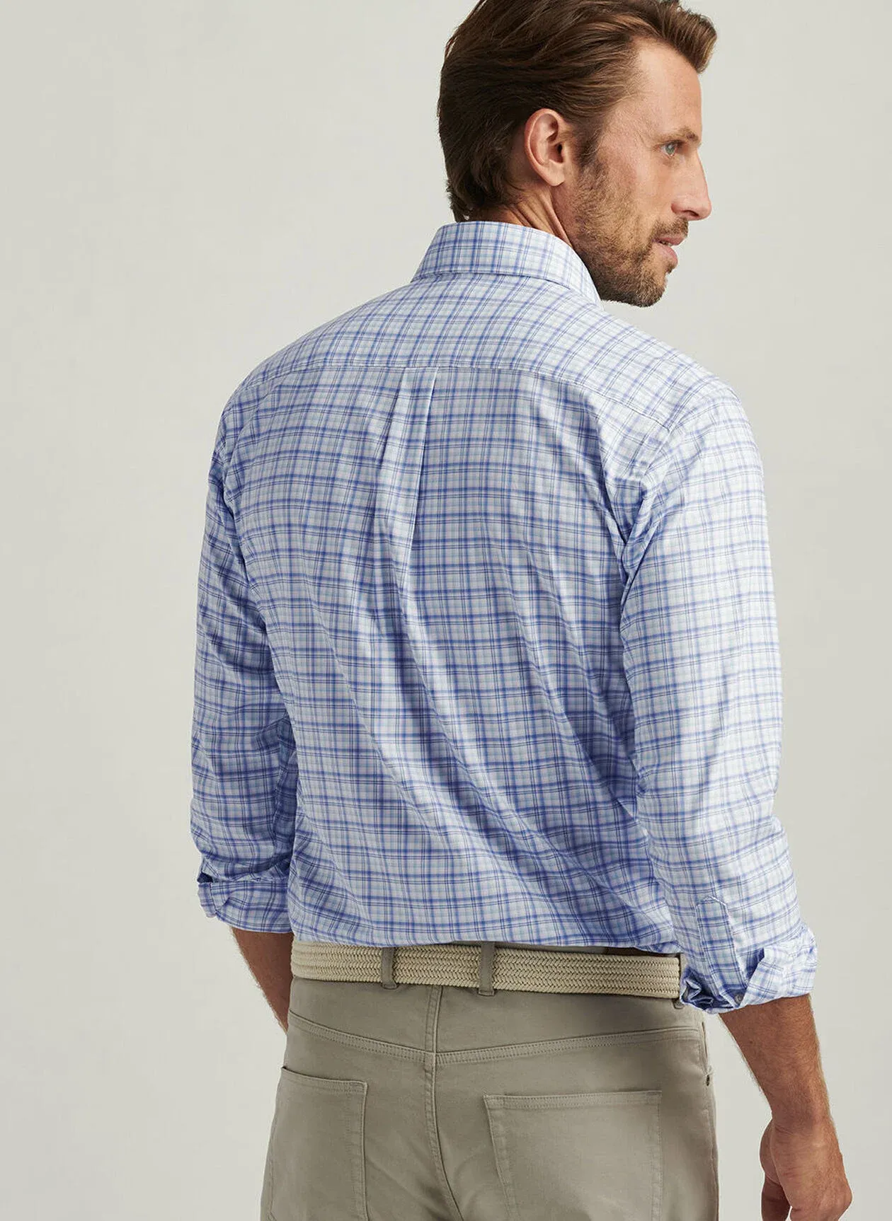 GARROW CROWN LITE COTTON STRETCH SHIRT - BLUE FREESIA