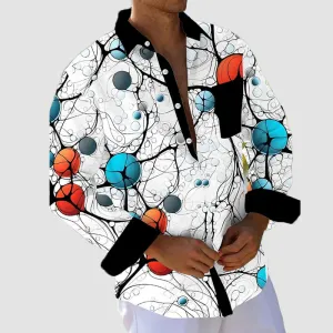 Geometry Men's Pocket Long Sleeve Shirts
