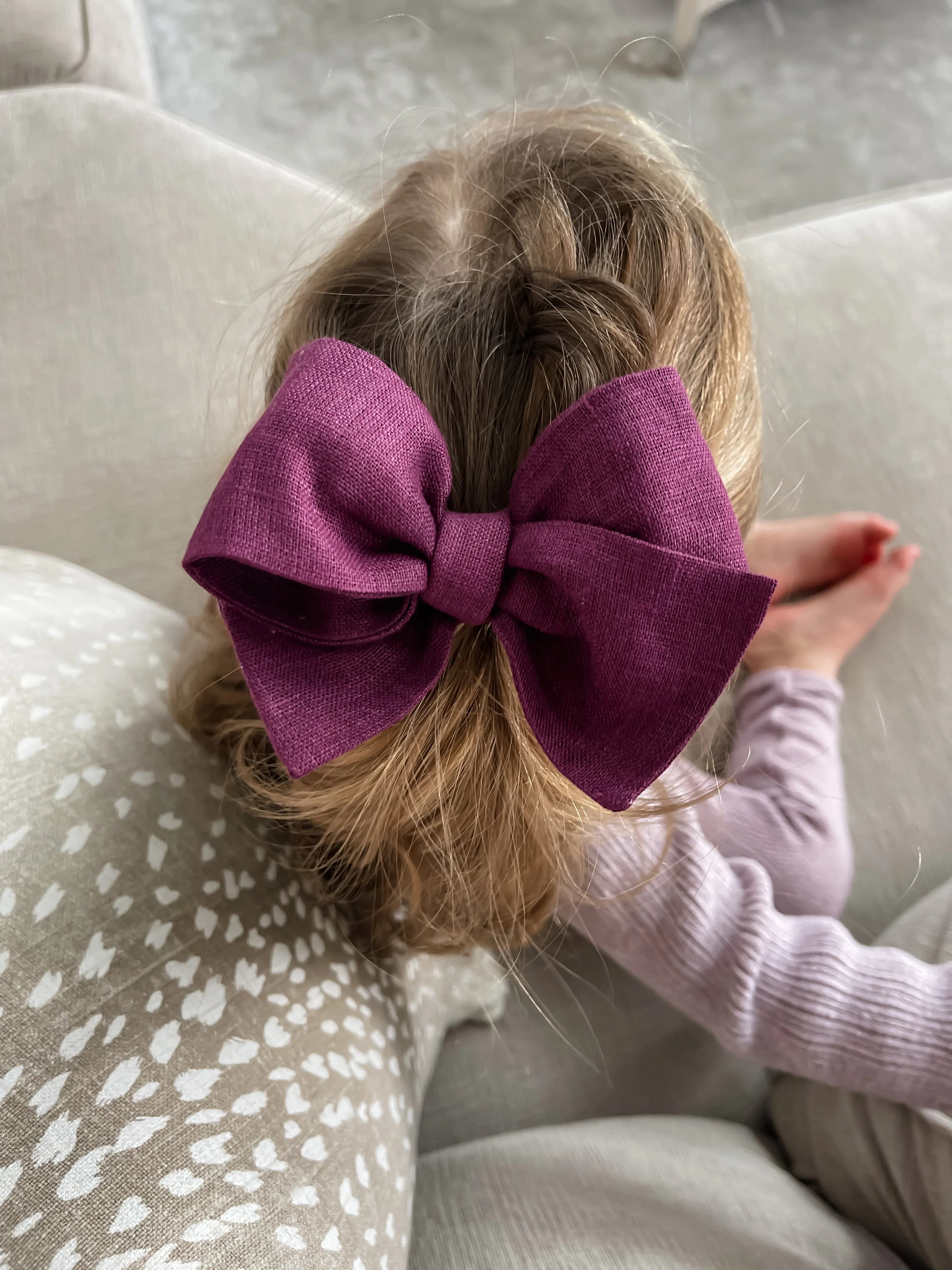Grape Linen Bow