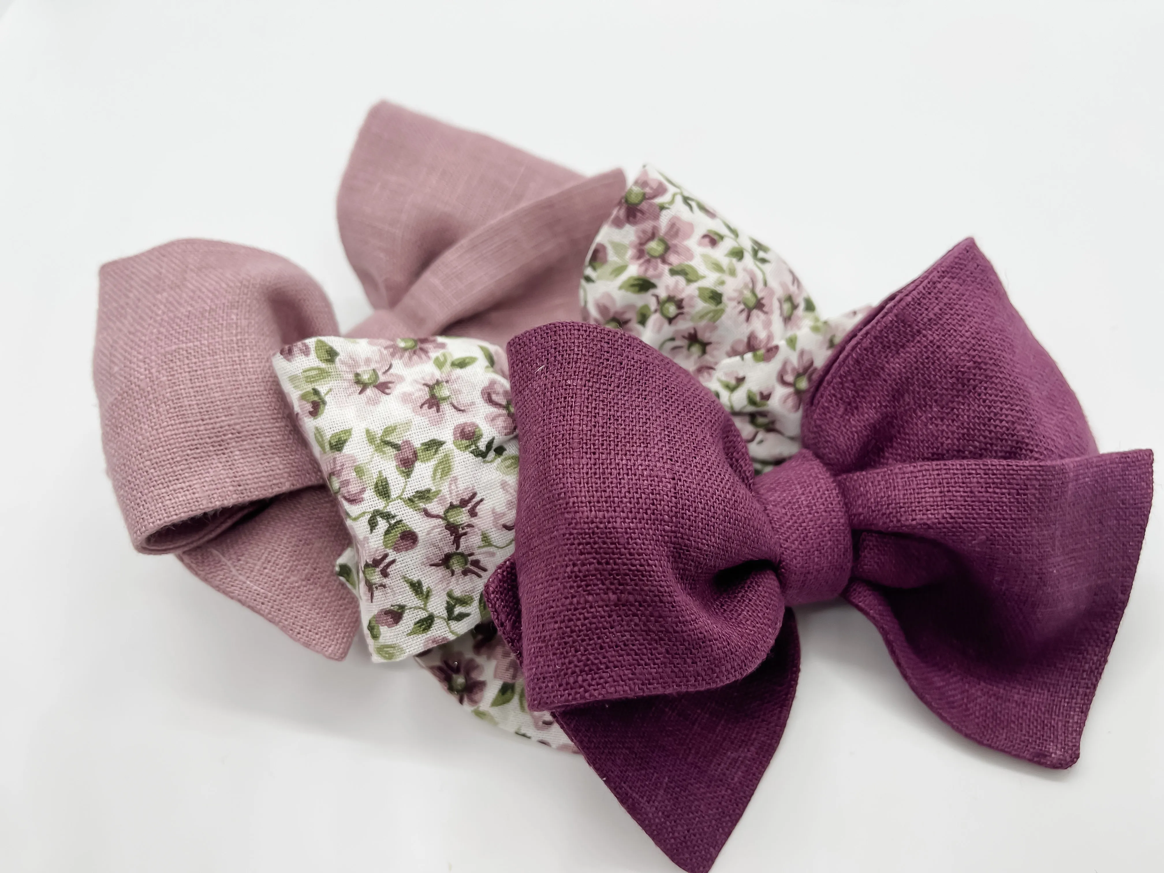 Grape Linen Bow