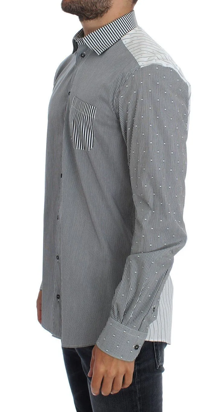 Gray cotton stretch shirt