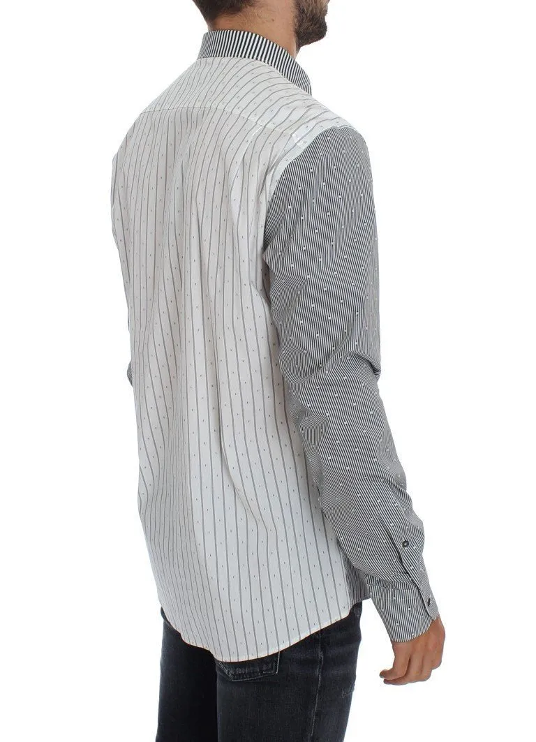 Gray cotton stretch shirt