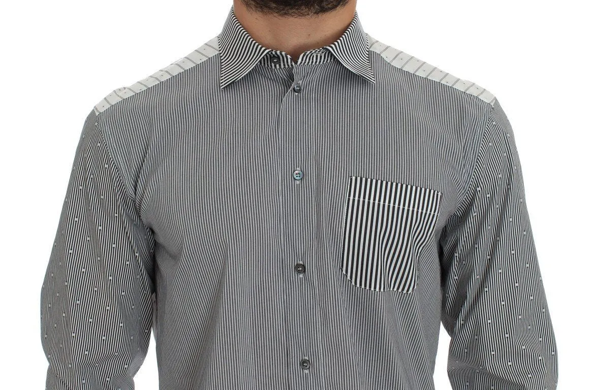 Gray cotton stretch shirt
