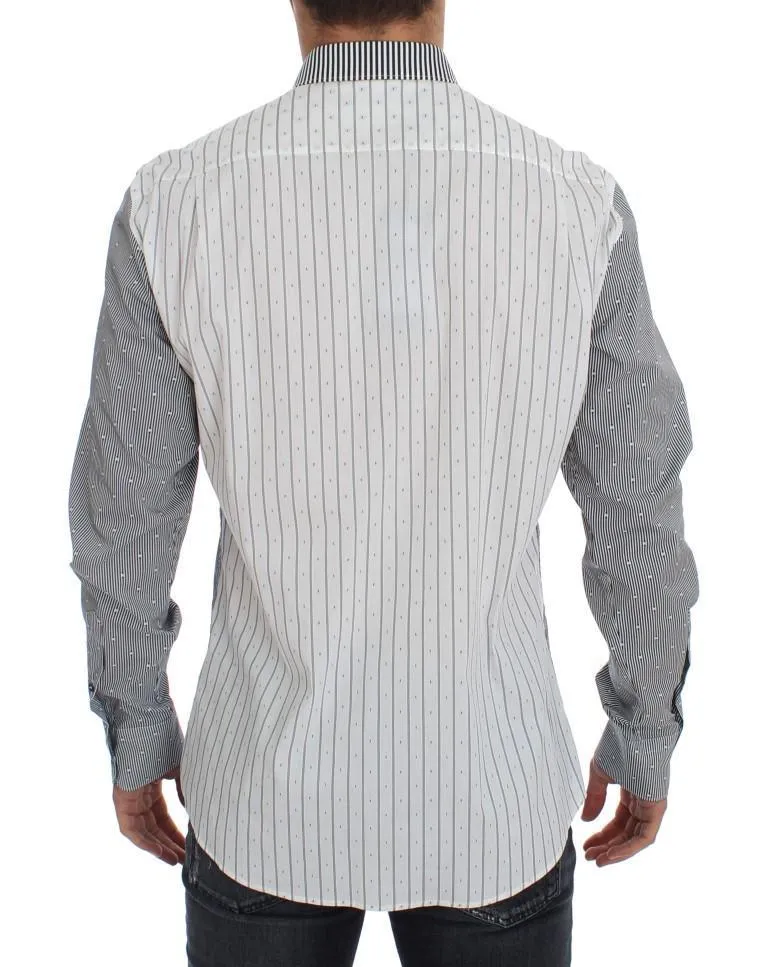 Gray cotton stretch shirt