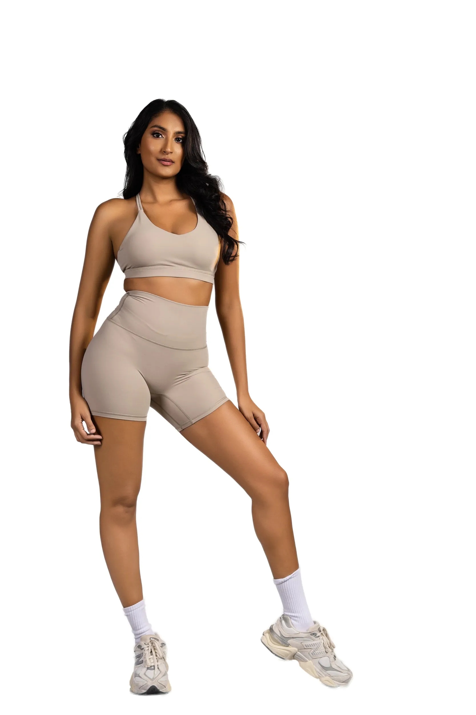 Haven High Waisted Short Legging Beige