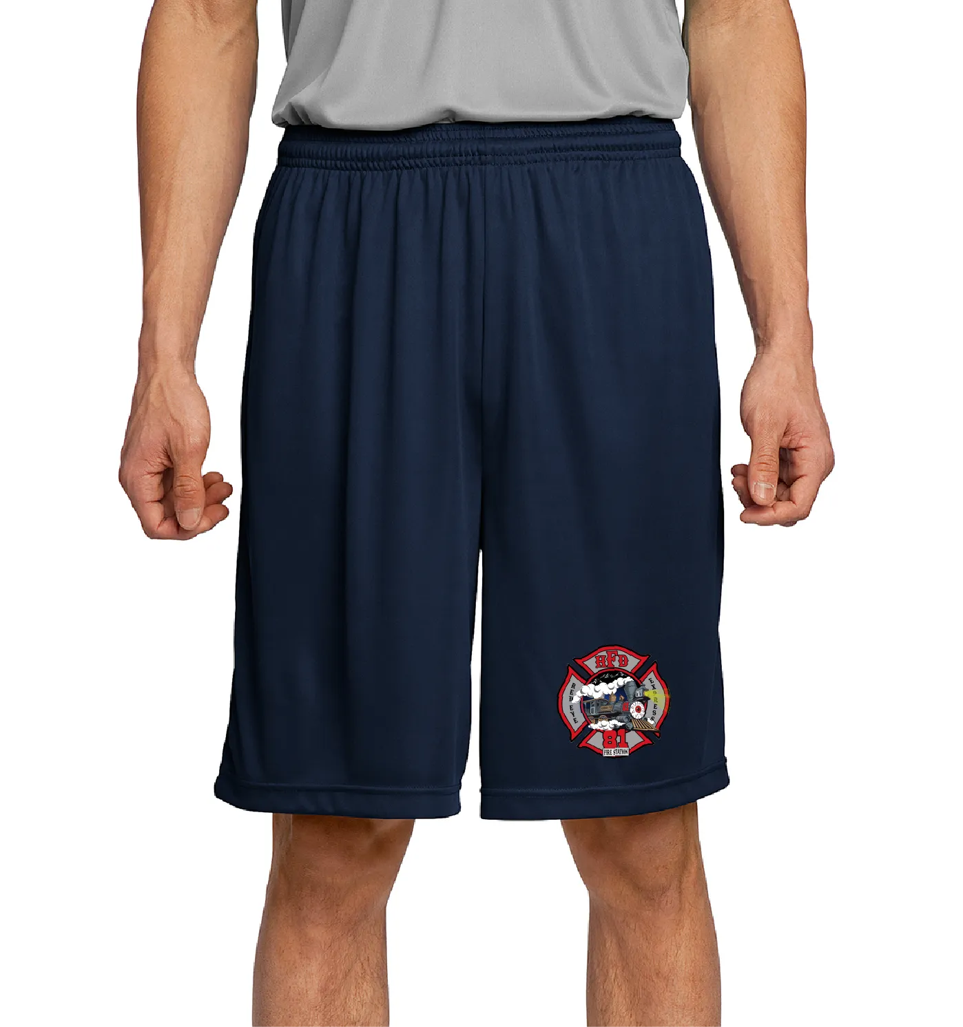HFD Station 81 "Red Eye Express" Embroidered Shorts