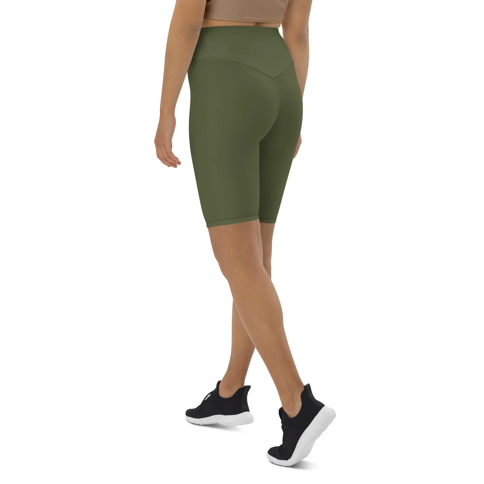 High-waisted Saratoga Biker Shorts-Logo