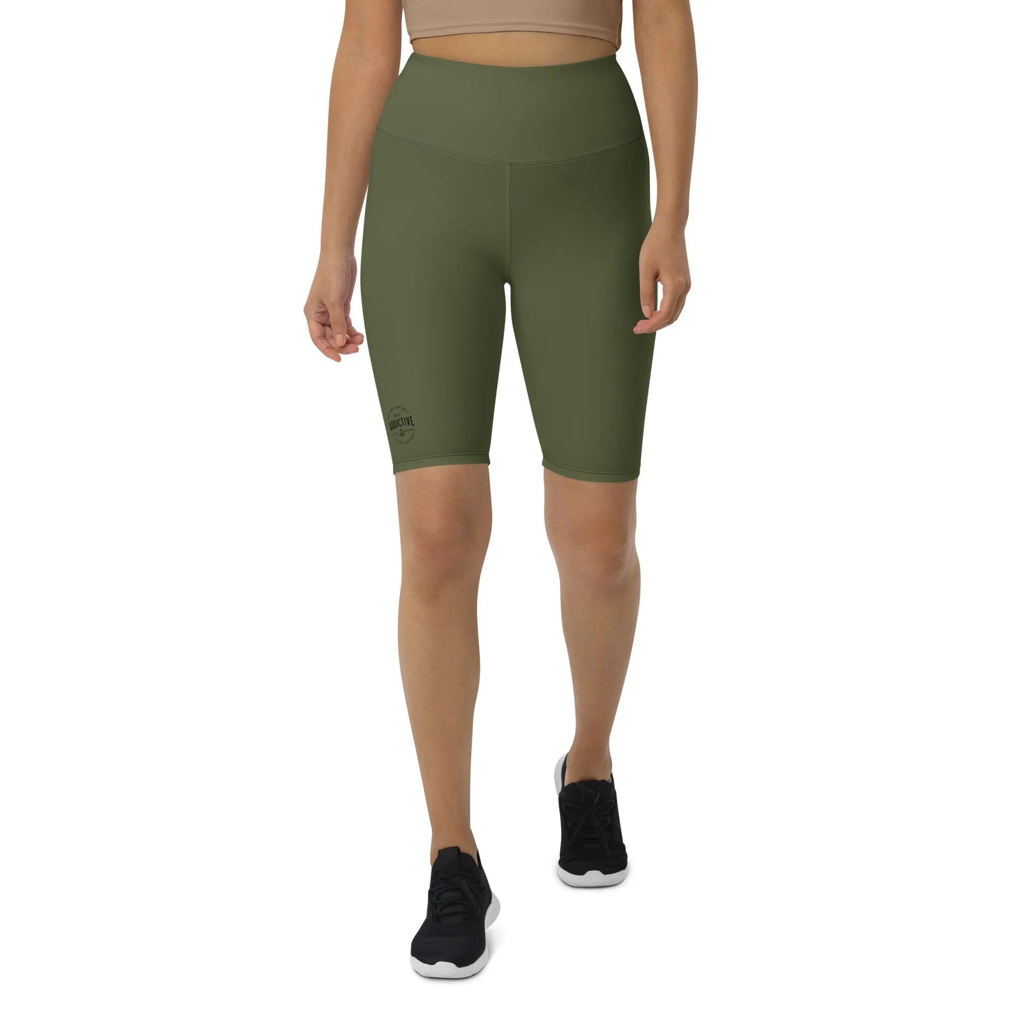 High-waisted Saratoga Biker Shorts-Logo
