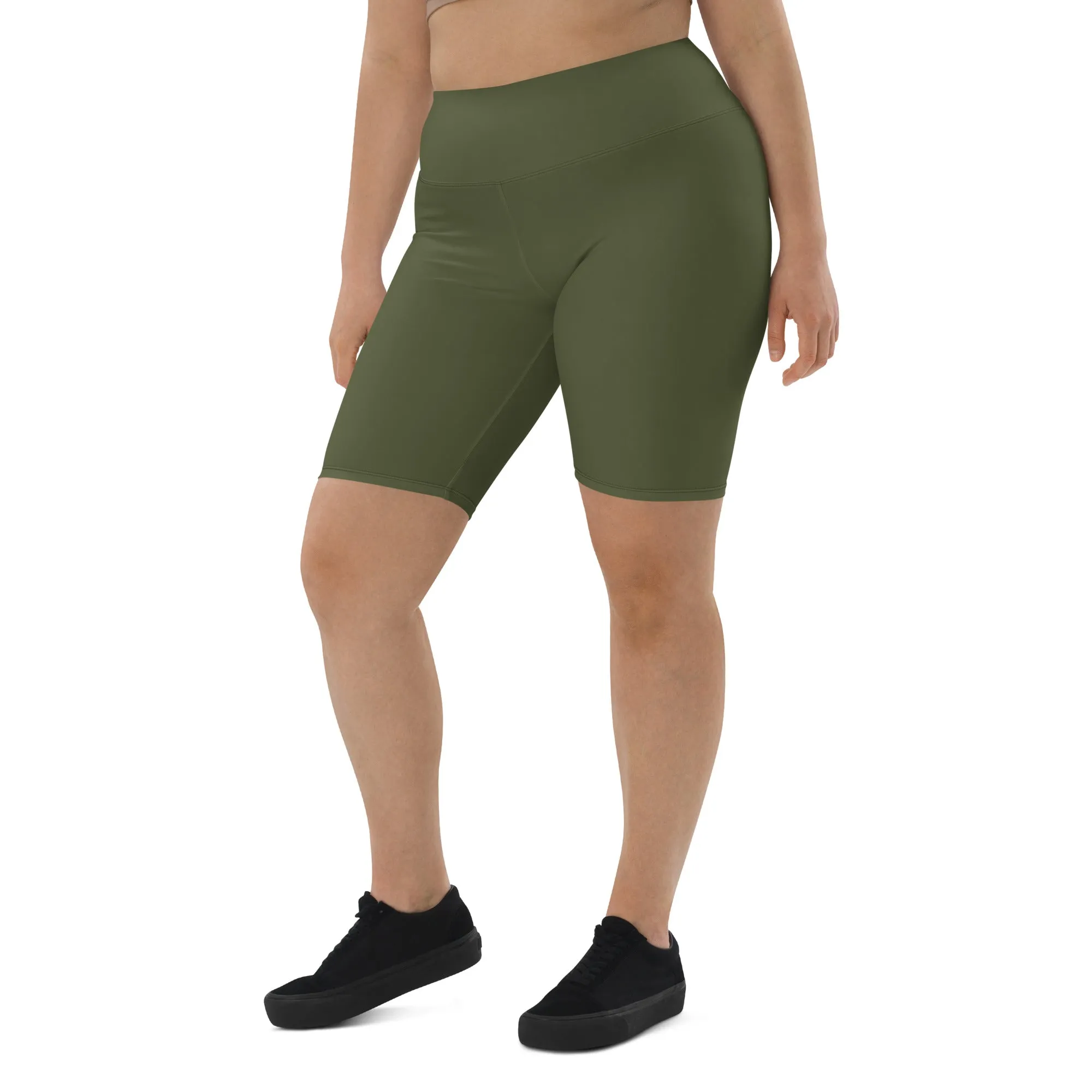 High-waisted Saratoga Biker Shorts-Logo