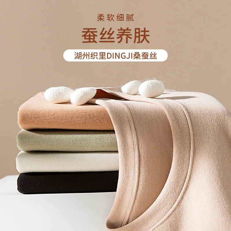 INSTOCK-autumn and winter new women's silk cashmere thermal
