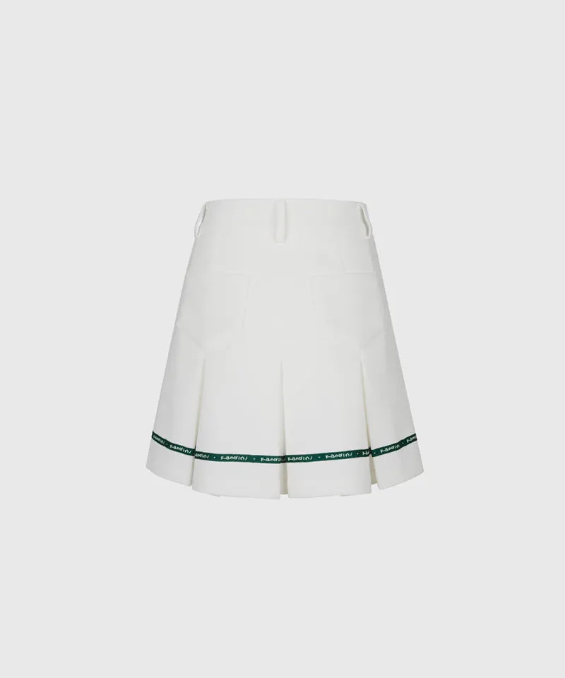 KANDINI Pocket Pleats Skirt - Ivory