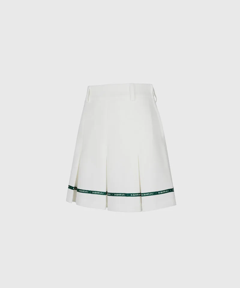 KANDINI Pocket Pleats Skirt - Ivory