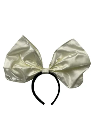 Large Ivory Bow Headband
