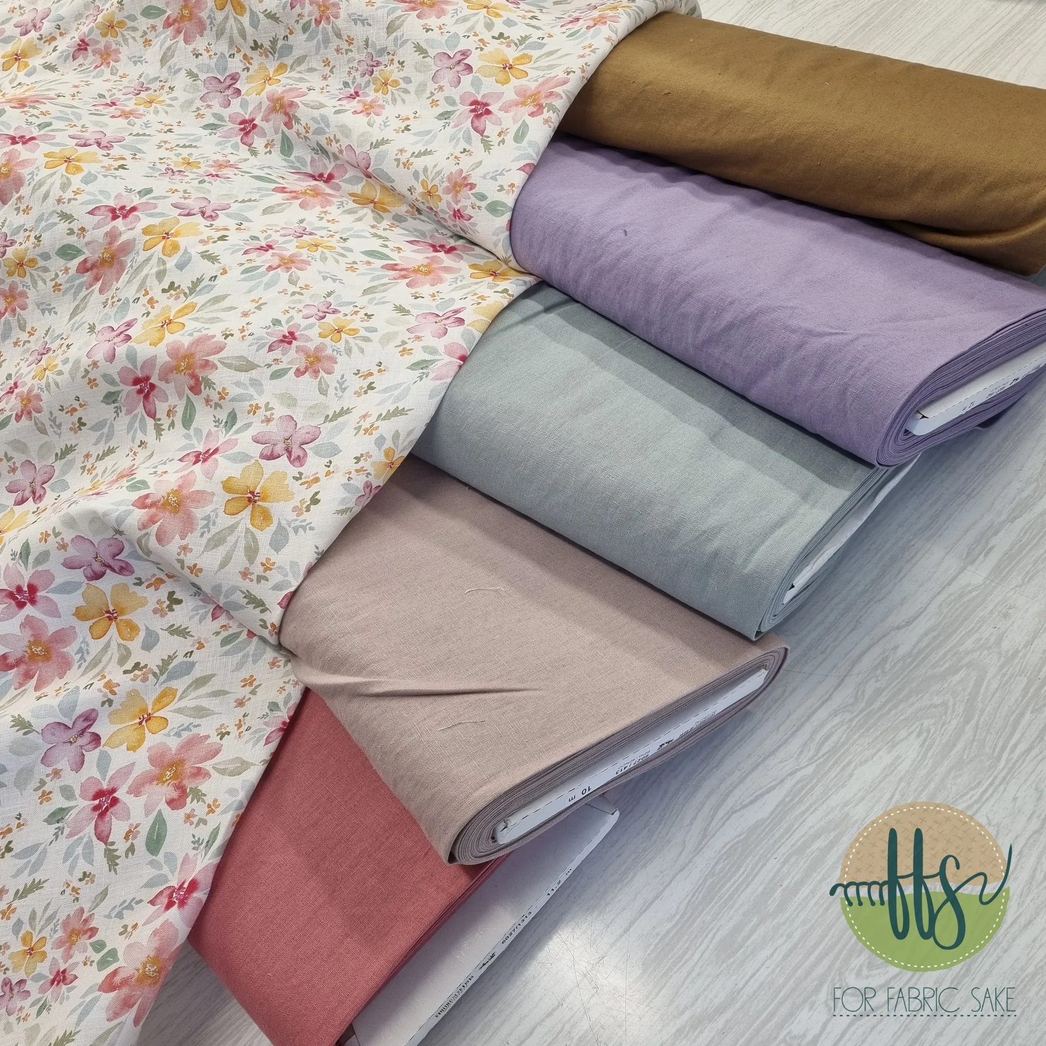 Light Dusty Rose- Cotton/Linen Mix