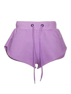 Lilac Embroidered Shorts