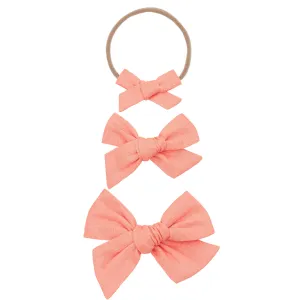 Linen Bow - Mango Headband
