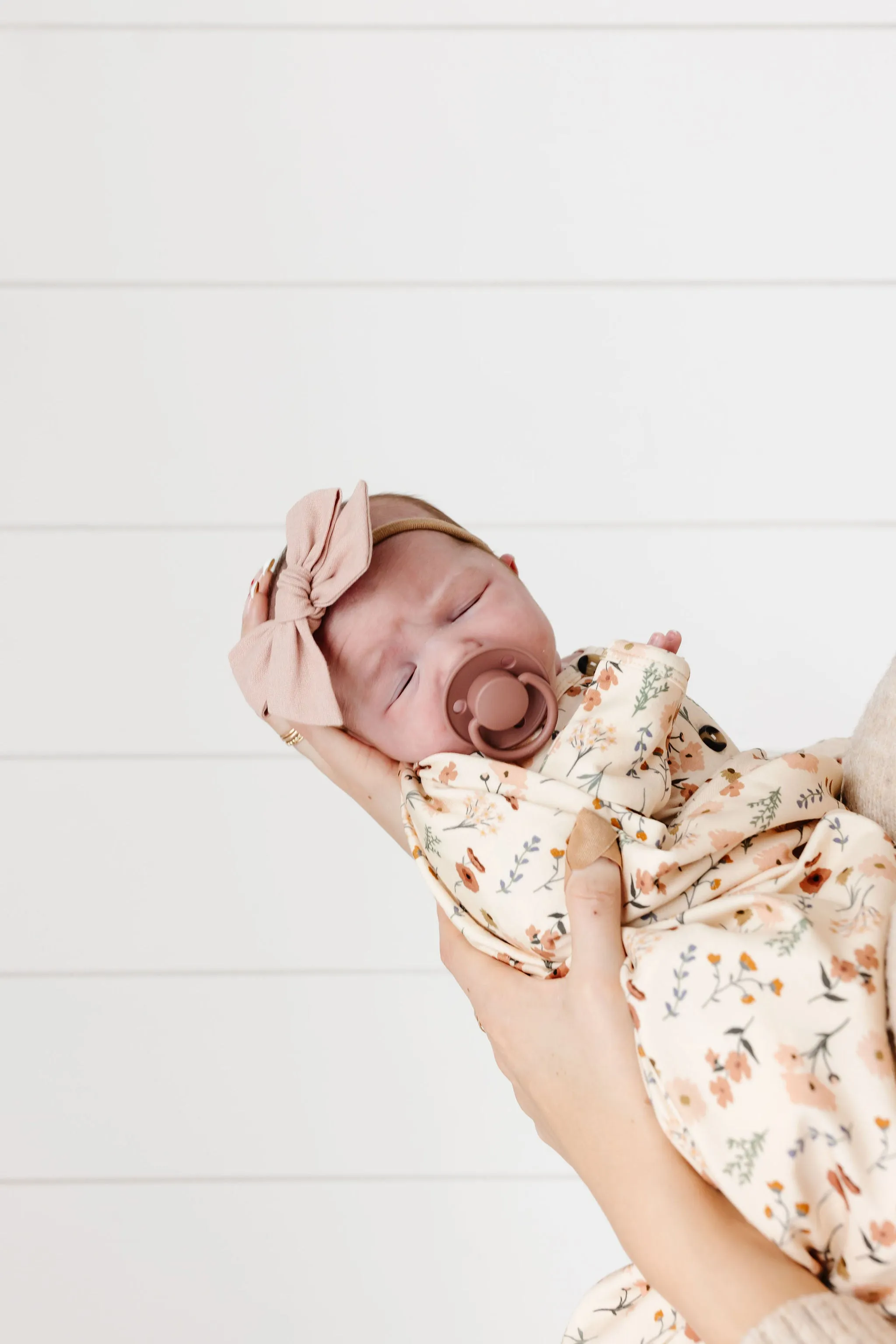Linen Bow - Rose Headband