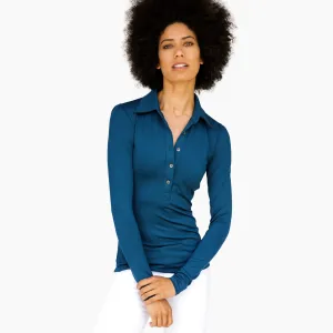 Long Sleeve Gracie Shirt - Moroccan Blue